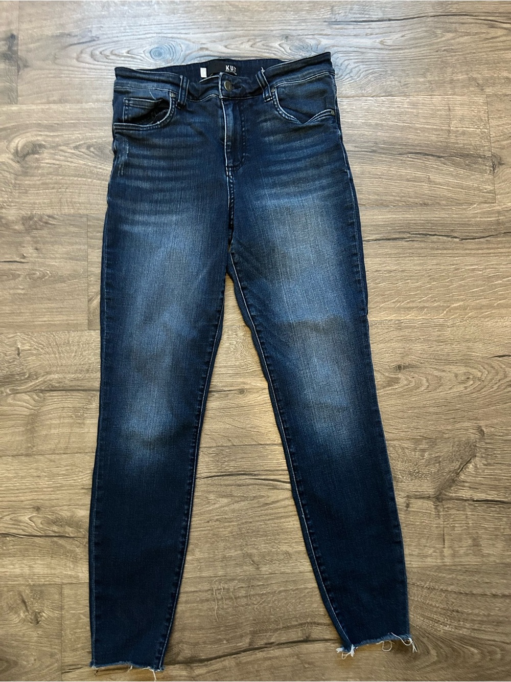 Kut from the Kloth Dark Indigo Cropped Stretch Skinny Jeans